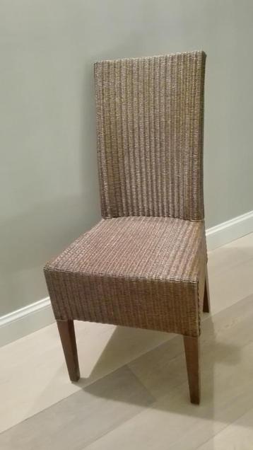 Chaise à dossier haut Lloyd Loom - 8 disponible, Enlèvement, Utilisé