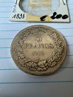 5 Francs Leopold 1 Pos. A 1833 zilver (206), Ophalen of Verzenden, Zilver