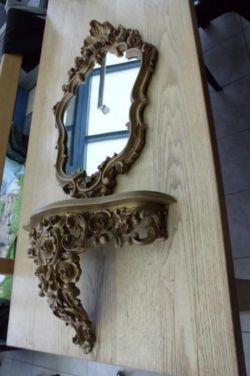 SPIEGELSET VINTAGE / SPIEGEL MET CONSOLE RETRO beschikbaar voor biedingen