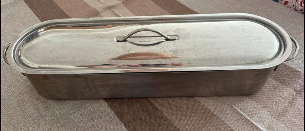 Grande poissonniere inox, Caravanes & Camping, Outils de camping, Comme neuf, Enlèvement ou Envoi