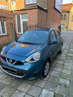 Nissan Micra 1.2 59KW 80C 2017 64.000 KM AUTOMAAT Euro6b, Auto's, Nissan, Automaat, Stof, Blauw, Start-stop-systeem