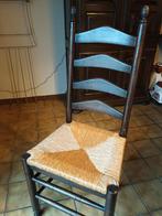 Eiken stoelen met rieten zitting, Brun, Enlèvement, Landelijke, Cinq, Six Chaises ou plus