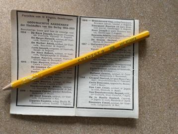 Oorlogsslachtoffers Gentbrugge 14-18 Parochie St Eligius  beschikbaar voor biedingen