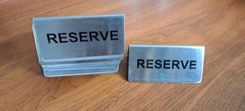 Inox bordjes reserve - 18 stuks beschikbaar voor biedingen
