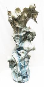 Vase monumental Art Nouveau (88 cm de haut !) - Van Hove., Antiquités & Art, Enlèvement ou Envoi
