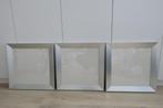 Set van 3 zilverkleurige fotokaders 50 x50 cm, topstaat!, Ophalen, Zo goed als nieuw