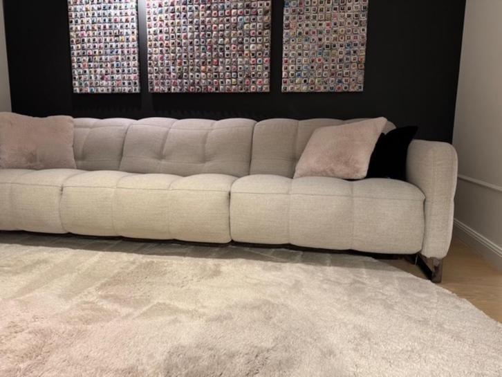 Natuzzi Philo stoffen 3 zit relax, Huis en Inrichting, Zetels | Zetels, Zo goed als nieuw, Rechte bank, Driepersoons, 300 cm of meer