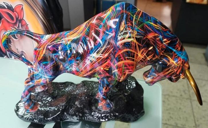 Statue de Taureau Street art, Verzamelen, Beelden en Beeldjes, Nieuw, Ophalen of Verzenden