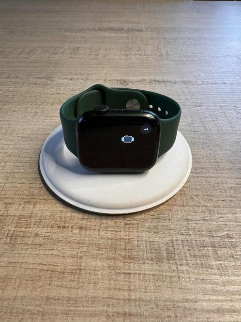 Apple Watch Series 7 Groen 45 mm, Bijoux, Sacs & Beauté, Montres connectées, Comme neuf, iOS, Vert, Distance, Bandage calorique