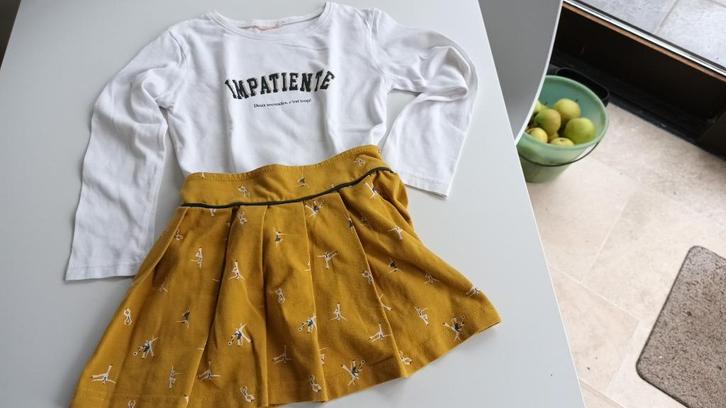 set - Maat 86 - Rokje  + T-shirt, Kinderen en Baby's, Babykleding | Maat 86, Gebruikt, Meisje, Setje, Ophalen of Verzenden
