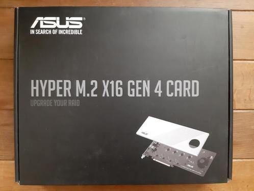 ASUS Hyper M.2 x16 Gen 4 Card (PCIe 4.0/3.0) - 4 Nvme SSD, Informatique & Logiciels, Disques durs, Neuf, Desktop, Interne, Enlèvement ou Envoi