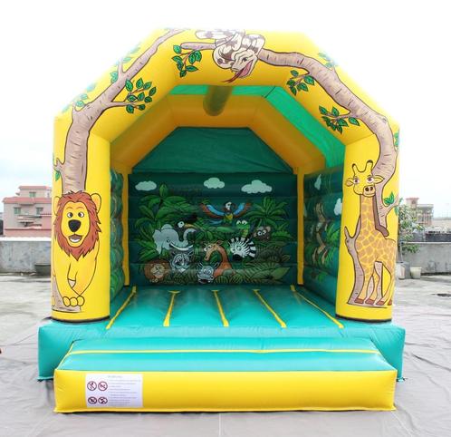 springkasteel jungle fun, Hobby en Vrije tijd, Feestartikelen | Verhuur, Nieuw, Ophalen
