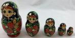 Russische Matroesjka poppen 5-delig handbeschilderd vintage, Verzenden, Zo goed als nieuw