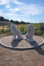 Kolossale set grote leeuwen, Ophalen, Nieuw, Beton, Dierenbeeld