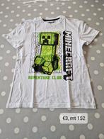 t-shirt Minecraft - blauw en wit - maat 152, Kinderen en Baby's, Ophalen, Gebruikt, C&A, Jongen of Meisje