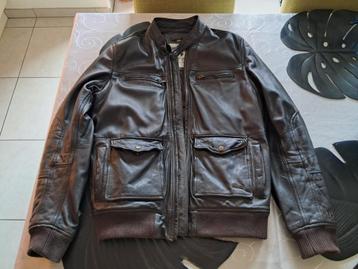 Garcia jeans lederen herenjas kleur zwart beschikbaar voor biedingen