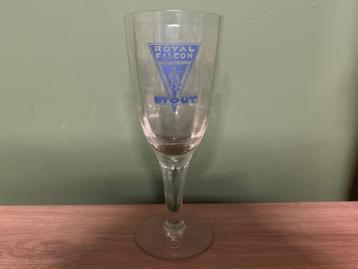 Verre à bière ancien Royal Falcon Stout, Enlèvement, Comme neuf, Verre à bière