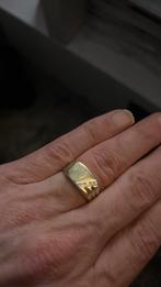 14 karaat gouden ring met 0.01 diamant, Handtassen en Accessoires, Ringen, Ophalen, Zo goed als nieuw