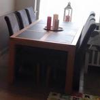 8 stoelen en tafel, Huis en Inrichting, Ophalen, Gebruikt, Vijf personen of meer, Rechthoekig