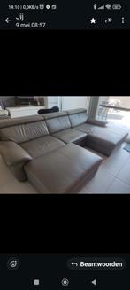 Zetel leder. Taupe kleur.Gratis op te halen., Maison & Meubles, Enlèvement, Utilisé