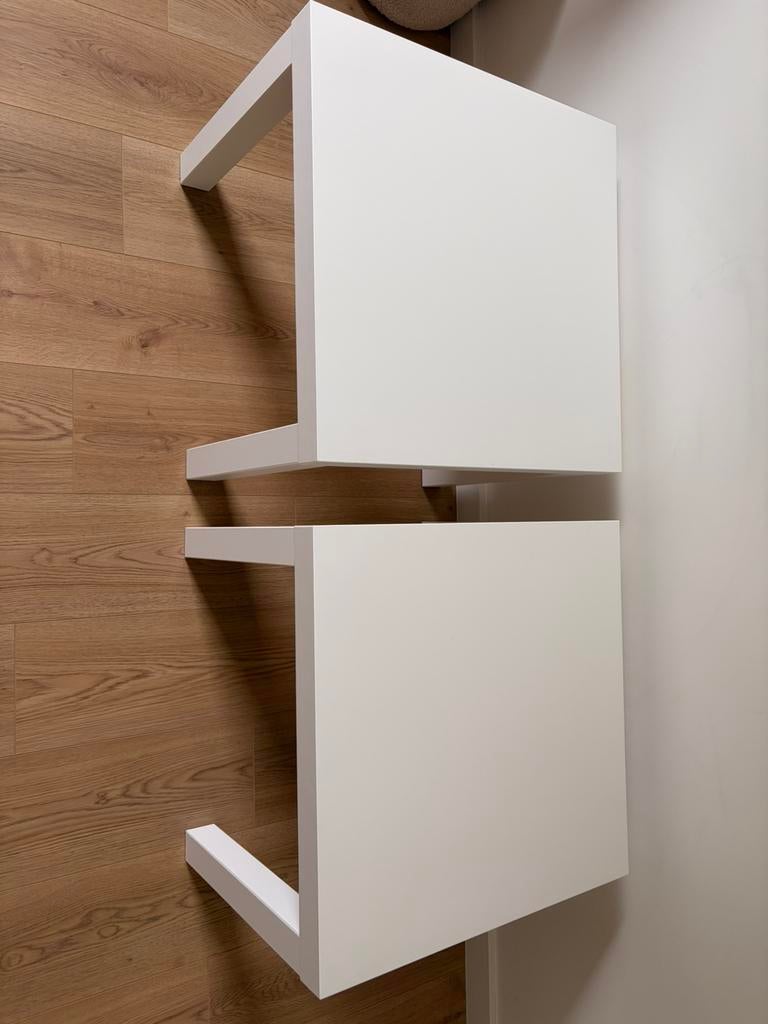 Set van 2 tafeltjes IKEA, 55 à 75 cm, Enlèvement, Bois, Carré