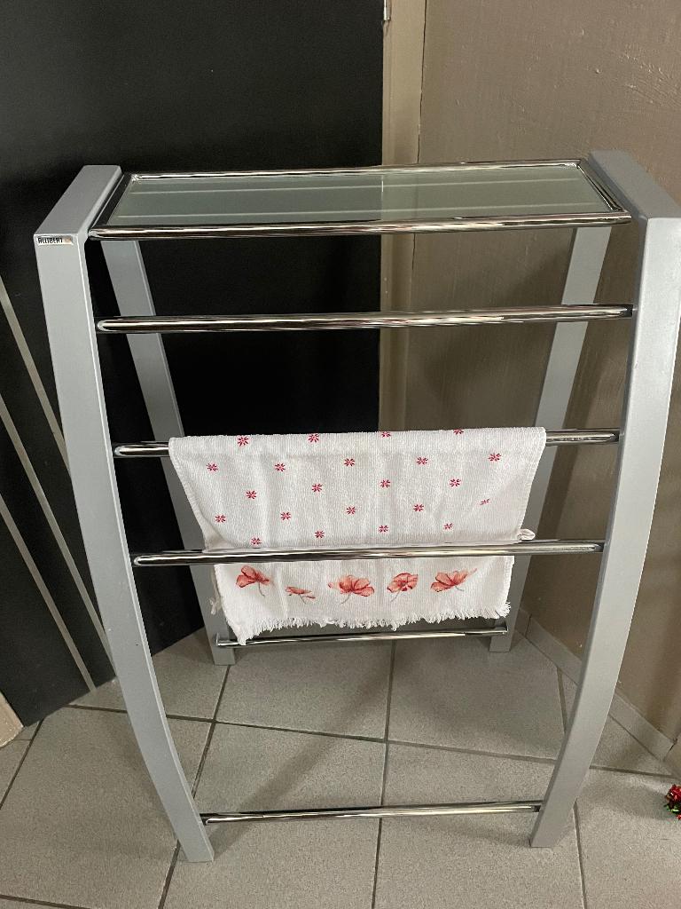 porte serviettes allibert, Maison & Meubles, Enlèvement, Utilisé, Gris, Porte-serviettes