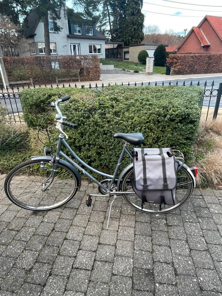 Raleigh damesfiets – 3 versnellingen – met fietstassen, Fietsen en Brommers, Fietsen | Dames | Omafietsen, Zo goed als nieuw, Versnellingen