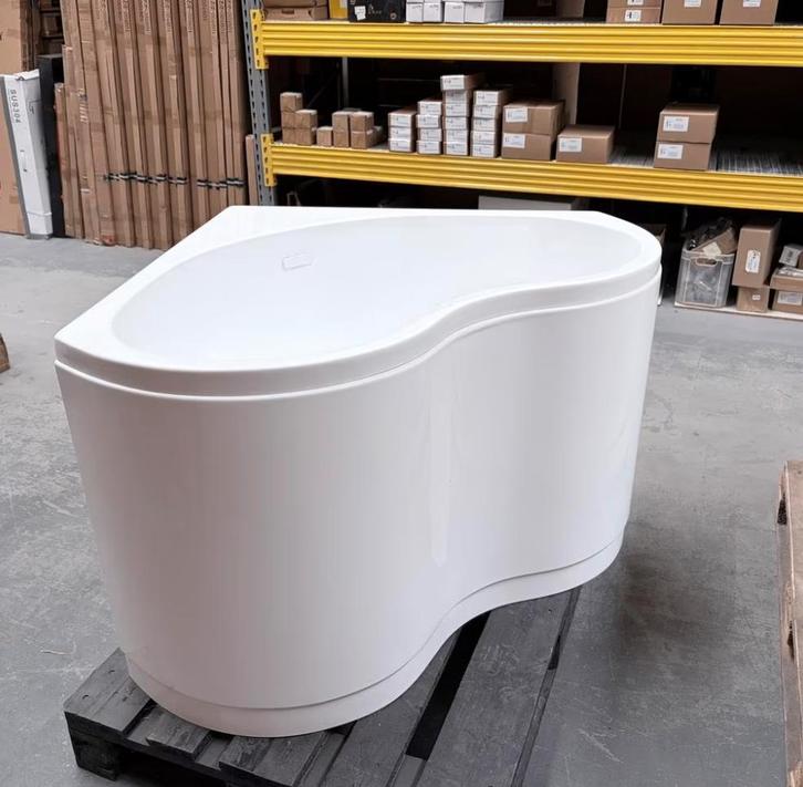 HOEKBAD 125x100x70 compact ruimtebesparend nr295, Maison & Meubles, Accessoires pour la Maison | Autre, Neuf, Blanc, Enlèvement ou Envoi