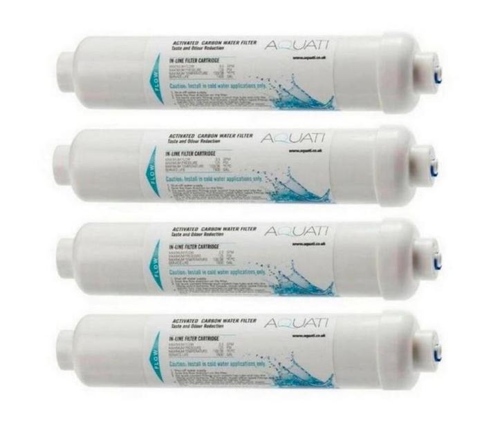 4x Aquati Carbon In-Line Waterfilterpatroon 1/4” push-fit, Elektronische apparatuur, Onderdelen en Toebehoren, Nieuw, Ophalen of Verzenden