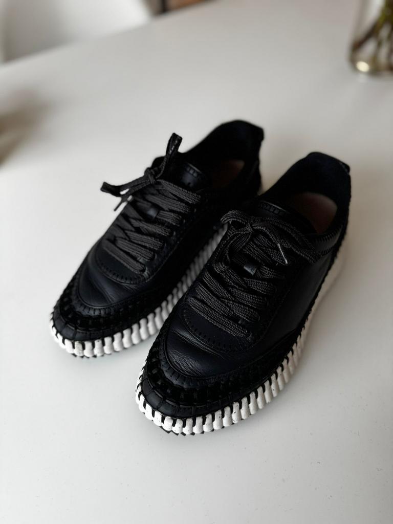 Sneakers Chloé Nama, Zwart, Ophalen of Verzenden, Zo goed als nieuw, Sneakers