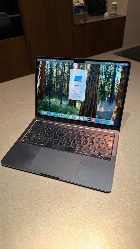 Macbook Air Midnight Blue M2 16GB 512GB, Computers en Software, Apple Macbooks, Ophalen of Verzenden, Zo goed als nieuw, MacBook