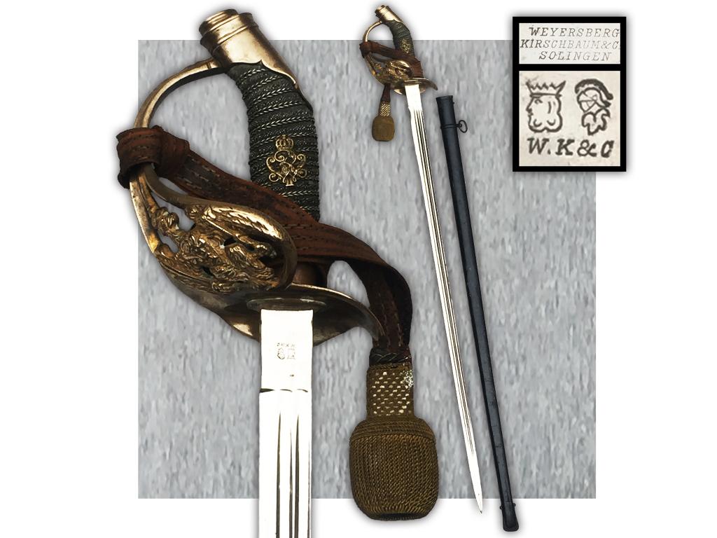 🚨Rare : Sabre Officier PRUSSIEN M1889 WW1 Original, Collections, Enlèvement ou Envoi, Armée de terre, Épée ou sabre