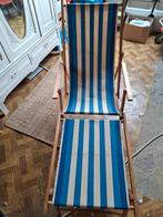 Vintage tuinzetel met voetstuk, Jardin & Terrasse, Chaises longues, Enlèvement