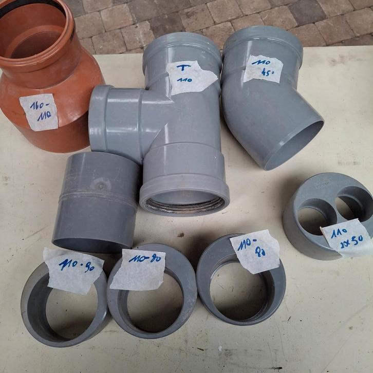 Afvoerbuis  buizen  bochten verloopstukken.., Doe-het-zelf en Bouw, Buizen en Afvoer, Nieuw, Bochten, Ophalen of Verzenden