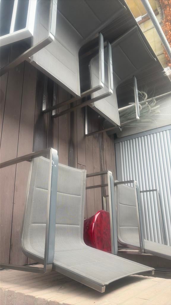 4 tuinstoelen Bristol, Ophalen, Gebruikt, Aluminium