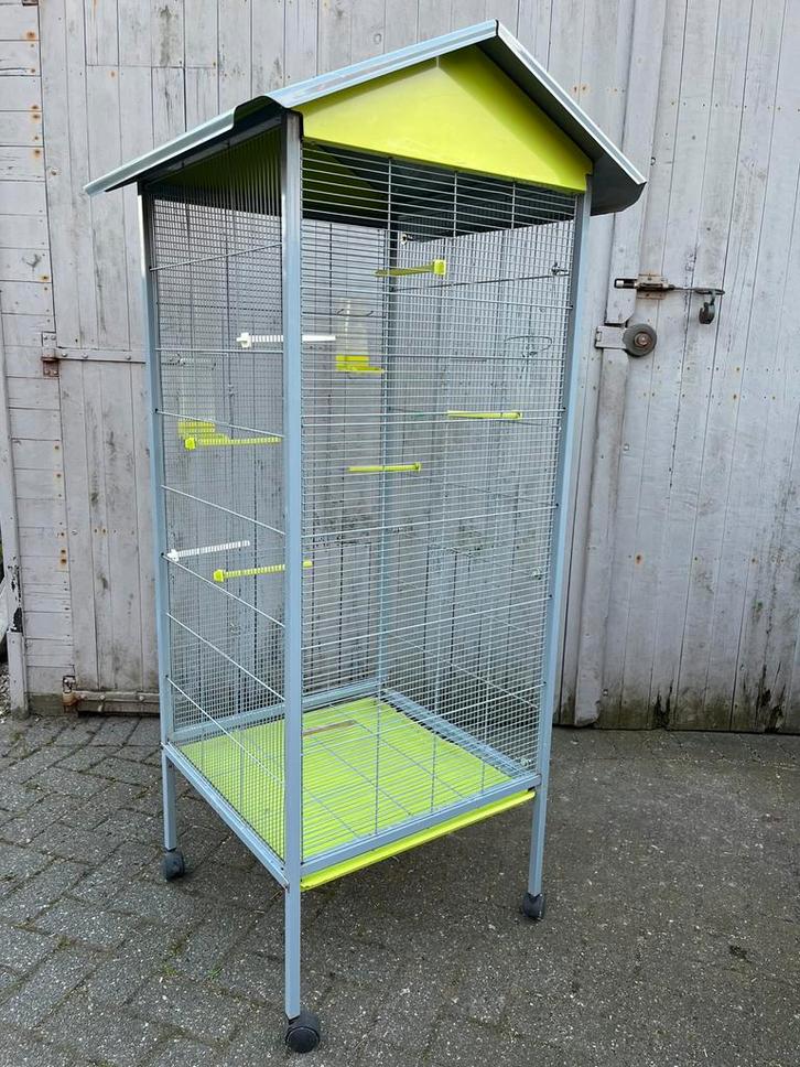 Grote vogelkooi-volière, Animaux & Accessoires, Oiseaux | Cages & Volières, Comme neuf, Cage à oiseaux, Métal, Enlèvement