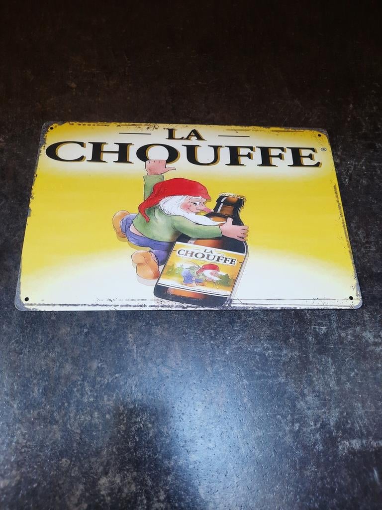 La chouffe reclamebord, Ophalen, Reclamebord