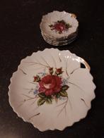 Vintage dessertbord met 6 kleine bordjes, Ophalen