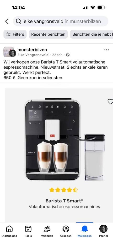espressomachine, Ophalen, Zo goed als nieuw, Barista-accessoire