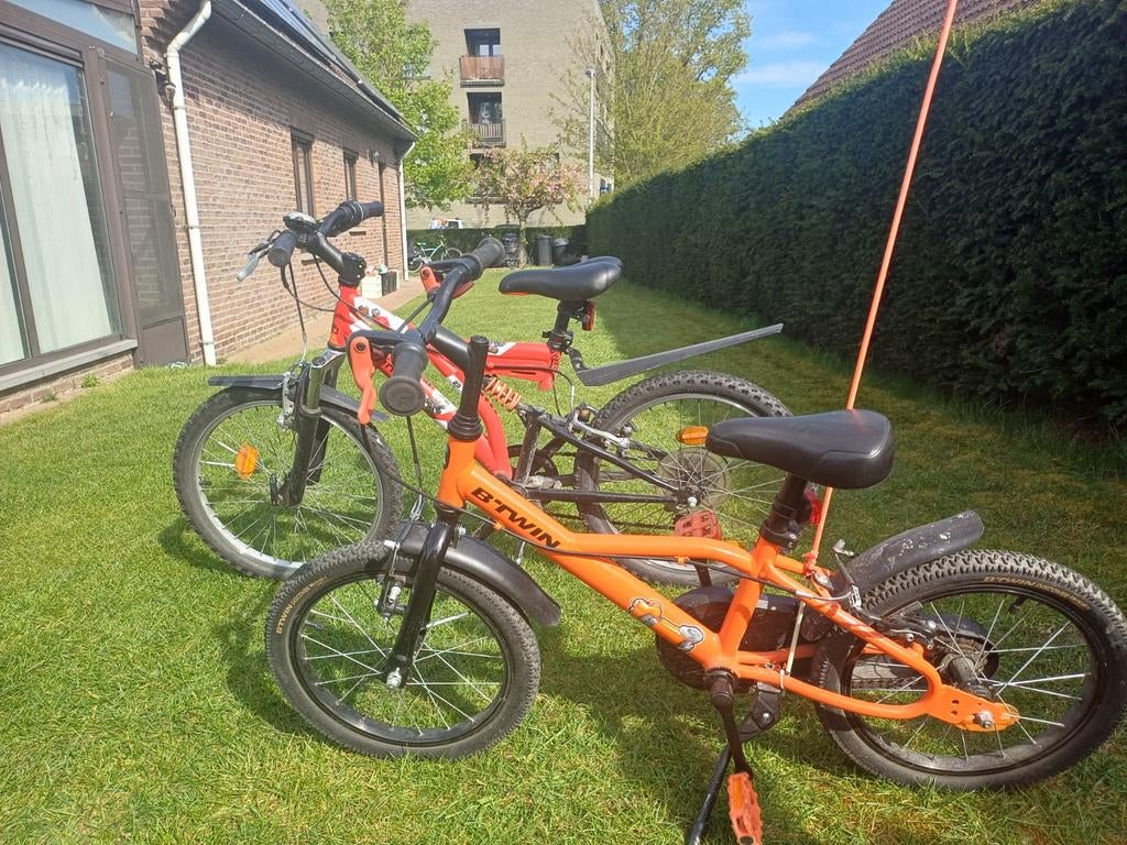 2 fietsen te koop (samen of apart), Ophalen, Gebruikt, 16 tot 20 inch, B-Twin