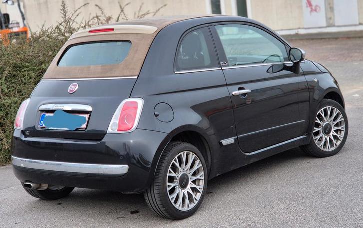 Fiat 500 cabrio 12ess an2014 cuir rouge 170mkm 4800€, Autos, Fiat, Particulier, 500C, Essence, Euro 5, Cabriolet, 3 portes, Boîte manuelle