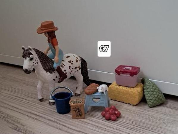 Schleigh shetlandpony ruiter en accessoires, Verzamelen, Ophalen, Zo goed als nieuw