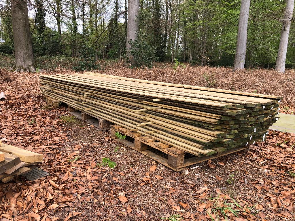 Profiel planken, Bricolage & Construction, Bois & Planches, Neuf, Planche, Pin, 300 cm ou plus, 25 à 50 mm, Imprégné, Enlèvement