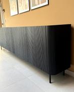 Juntoo Grivato design dressoir-zwarte eik-249 cm-nieuw:€5099, Huis en Inrichting, Ophalen, Zo goed als nieuw, Met lade(s)