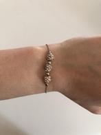 Rosé Goudkleurig armband met diamantjes - vrouw, meisjes, Gebruikt, Staal, Ophalen of Verzenden, Met edelsteen