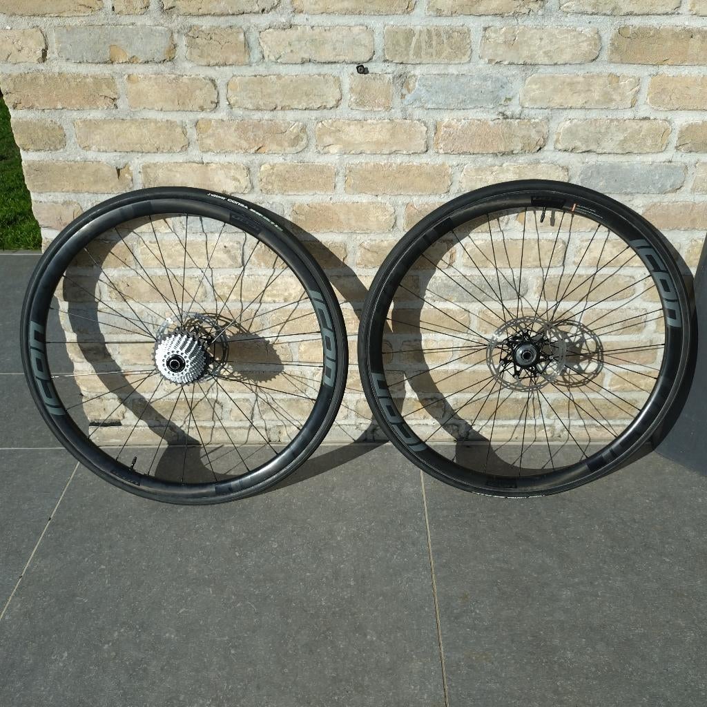 Tube wielen, Fietsen en Brommers, Fietsonderdelen, Gebruikt, Racefiets, Icon, Carbon