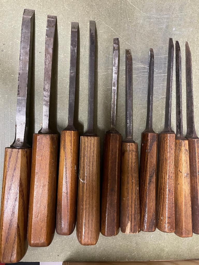 Houtbeitels 10 stuks, Ophalen, Gebruikt