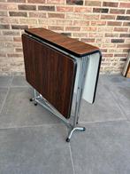 Vintage formica klaptafel / bijzettafel, Ophalen, Zo goed als nieuw