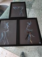 3 magnifiques œuvres d'art pour chats, Enlèvement ou Envoi