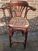 Barkruk in hout  met zelf te restaureren zitting, Huis en Inrichting, Barkrukken, Ophalen, Hout